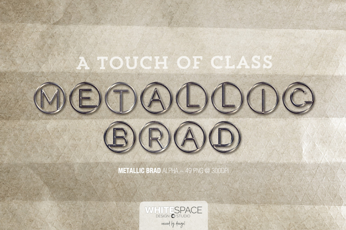 Metallic Brad Alphabet, an Object Graphic by WhiteSpace Design Studio (Photo 1 of 2)