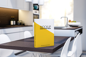 Book Mock Up In Modern Kitchen