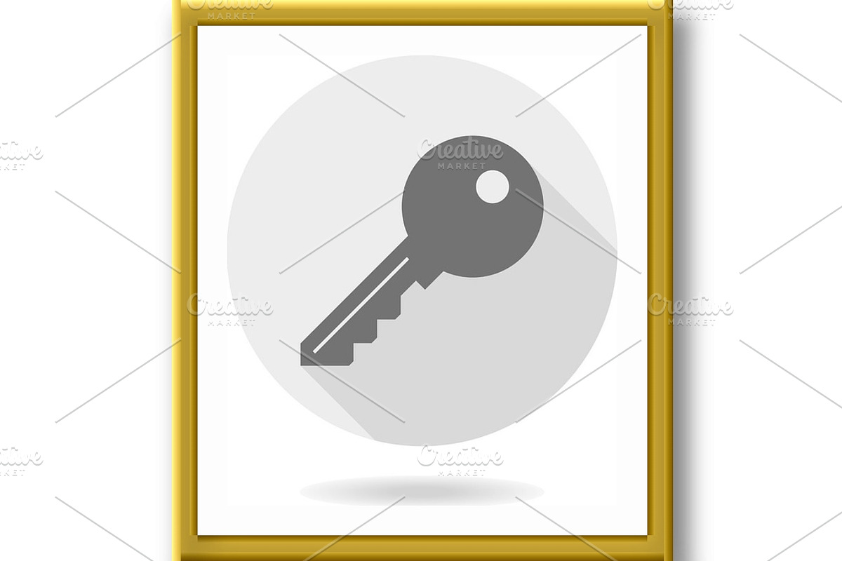 Fine Vector Key Flat Icon, a Texture Graphic by FineArtStudio (Photo 2 of 3)