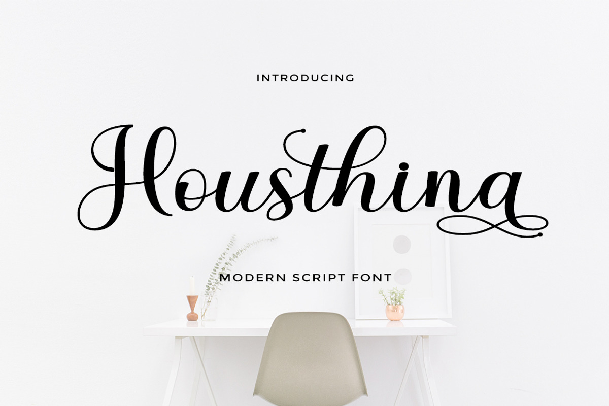 Housthina Script, a Script Font by Has_rizal (Photo 1 of 7)