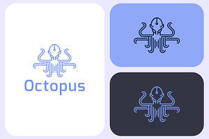 Octopus Minimal Logo Template, a Branding & Logo Template by Graplick
