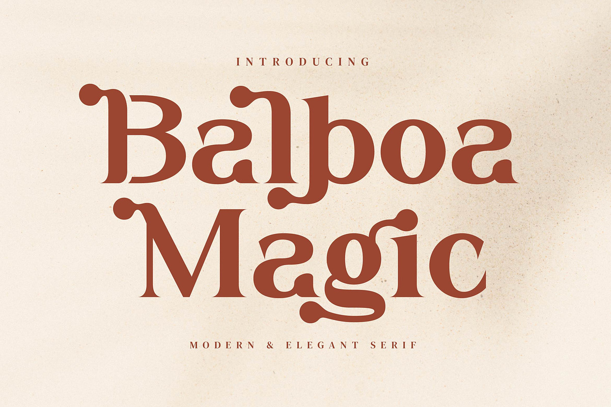 Balboa Magic - Modern Serif Font, a Serif Font by Aqeel_Art (Photo 1 of 9)