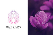 hair brave logo minimalist, a Branding & Logo Template by Mariyana (Thumbnail 2 of 5)