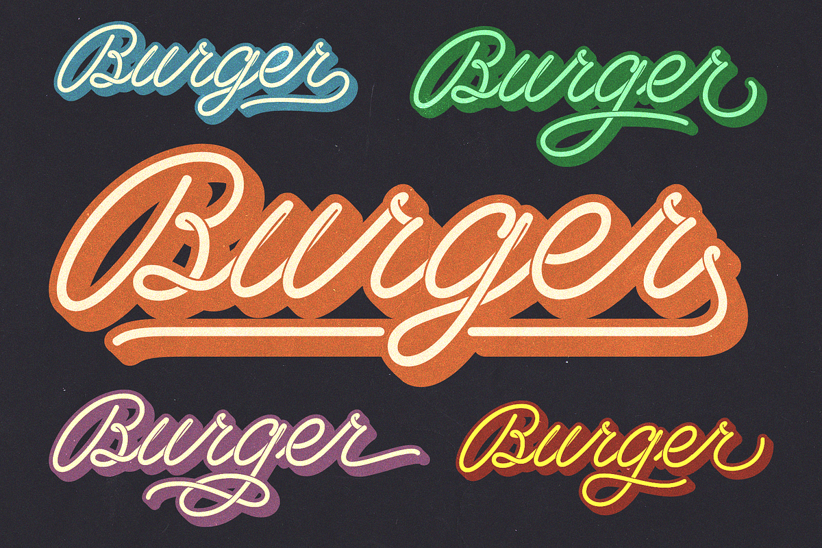 Spagheti Script - Stenciled Font preview 4