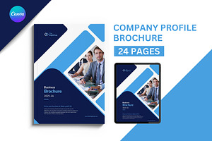 Company Profile Brochure Canva, a Brochure Template by TheBrightGrap