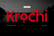 Krochi Font, a Sans Serif Font by Grontype (Thumbnail 1 of 8)