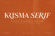 Krisma Serif | Ligarure Serif Font, a Serif Font by Krismagraph (Thumbnail 1 of 11)