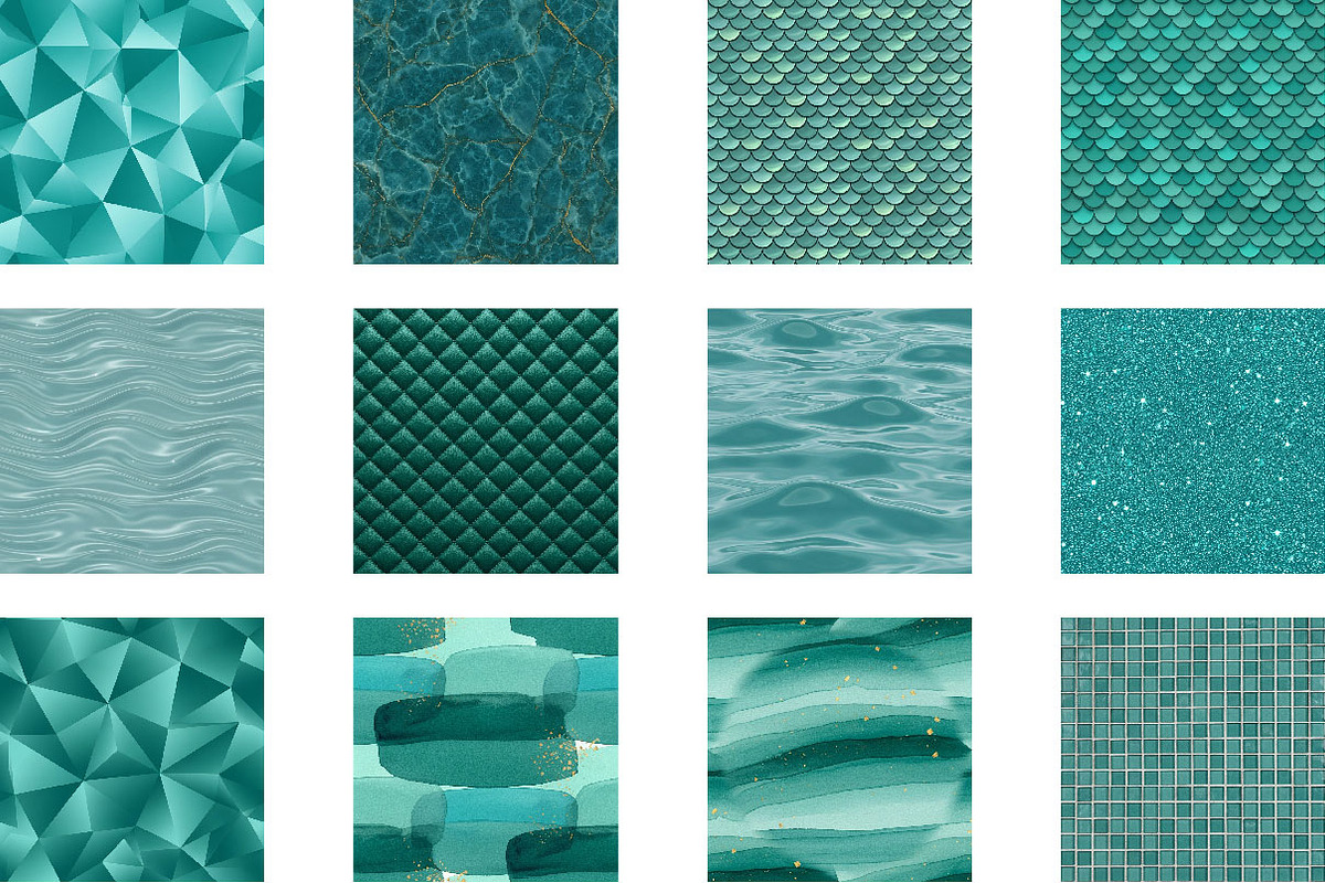 Luxury Teal Textures, a Pattern Graphic by Wow Magic