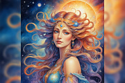 Celestial Tarot Card AI Prompts, a Background Graphic by Design Laz (Thumbnail 7 of 7)