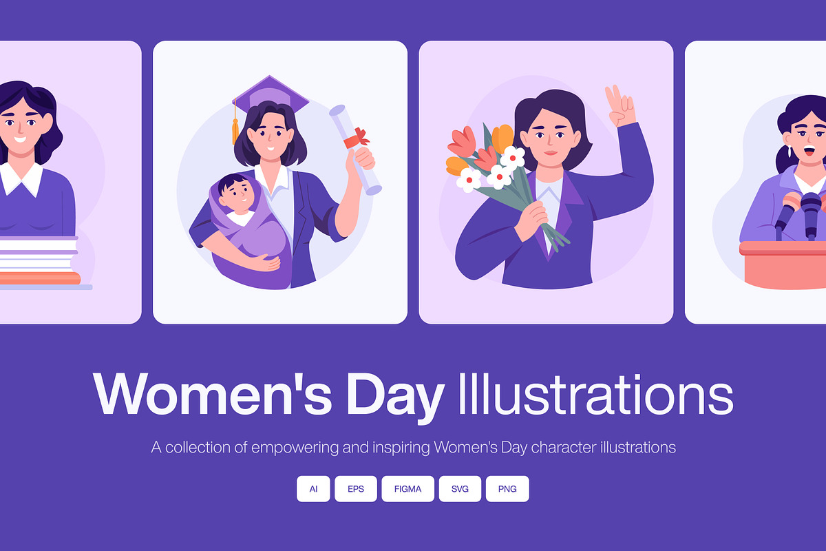 Women's Day Illustration Art Set, a Person Illustration by Creative Stall (Photo 1 of 9)