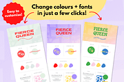 Fierce Queen Canva logo & brand kit, a Branding & Logo Template by Kurly Creative (Thumbnail 3 of 13)