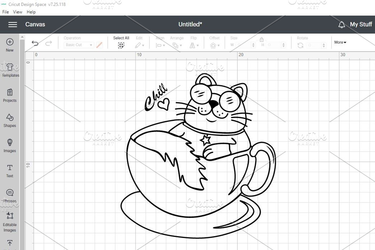 Funny Kawaii Cats Outline Clipart, an Animal Illustration by ARTify Illustrations (Photo 7 of 7)