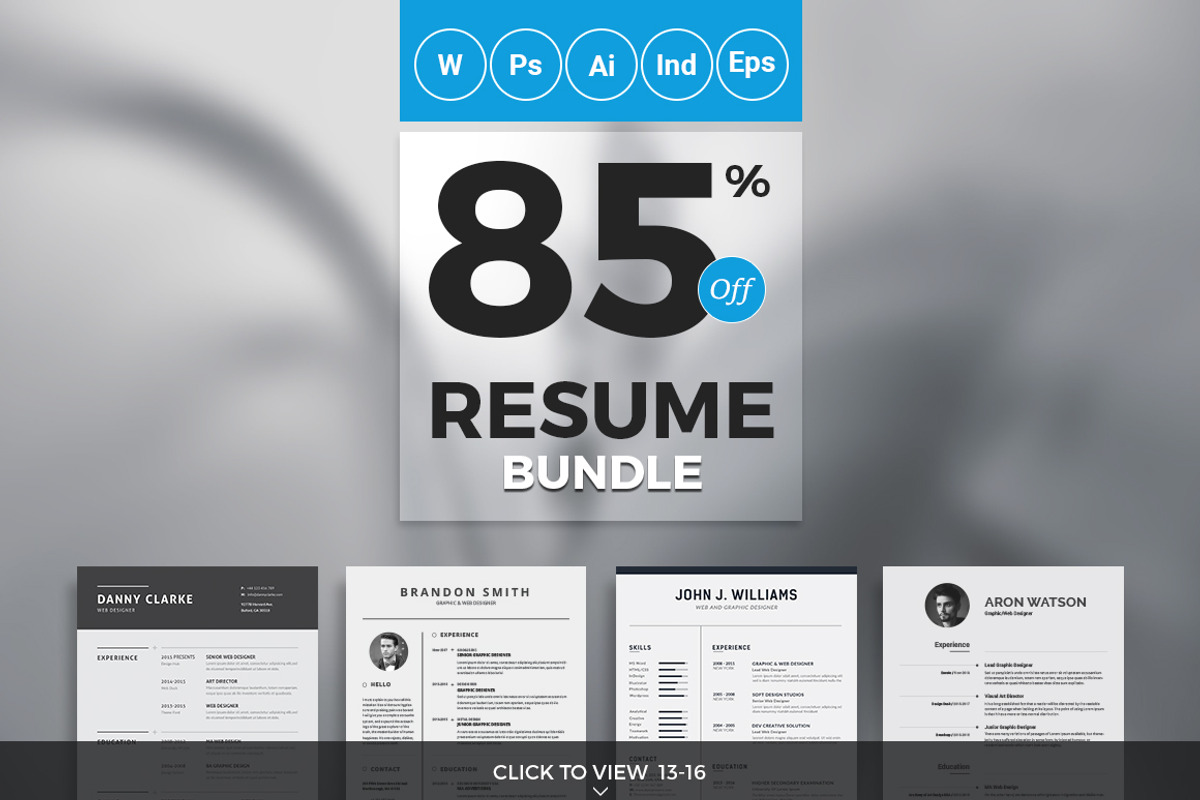 Best Selling Resume/CV Big Bundle, a Resume Template by ThemeDevisers (Photo 5 of 5)