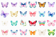 Watercolor Butterfly Clipart, an Illustration by Libby Wishes (Thumbnail 4 of 6)