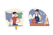 Father and son together set, a Person Illustration by Good Studio (Thumbnail 3 of 6)