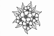Hand Drawn Floral Coloring Pages, an Illustration by hafijul (Thumbnail 5 of 9)