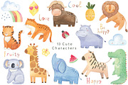 Watercolor Safari Illustration, an Animal Illustration by OxanaTally (Thumbnail 3 of 6)