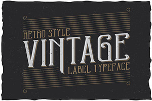 Retro Style Label Typeface