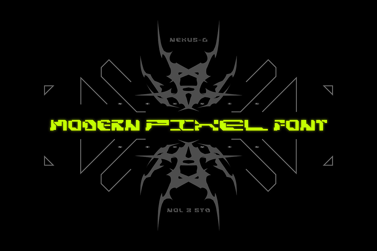 NEXUS-G | Modern Pixel Font, a Sans Serif Font by Nol 3 Studio (Photo 3 of 9)