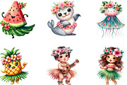 Cute Tropical Hula Dance Hawaiian, an Illustration by Designking (Thumbnail 3 of 4)