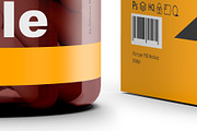 Amber Pills Box And Bottle Mockup, a Packaging Mockup by Reformer Mockup (Thumbnail 6 of 6)