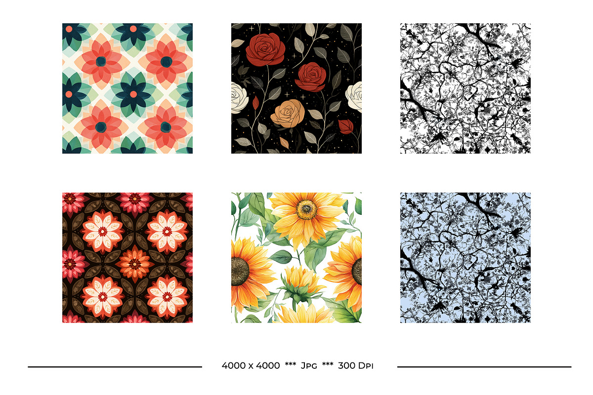 Floral Bundle, a Pattern Graphic by karenfoleyphoto (Photo 5 of 10)