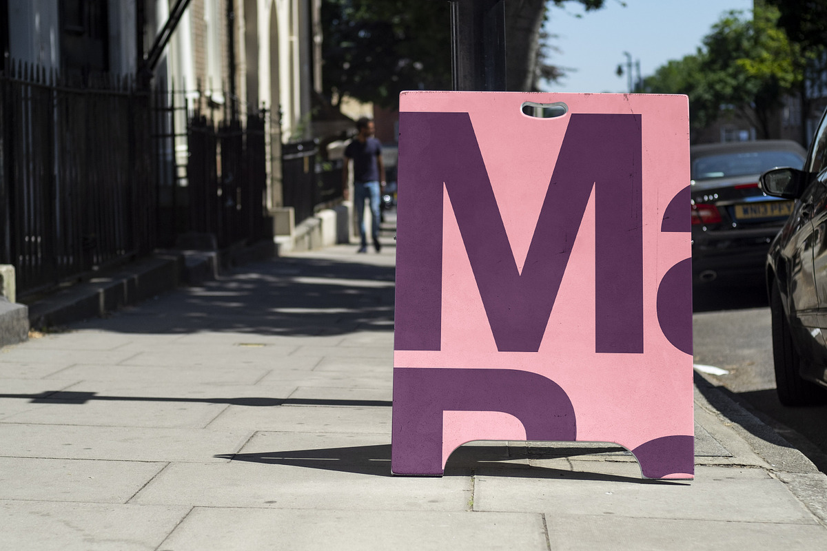 Outdoor sandwich board mockup, a Product Mockup by MakeBelieve