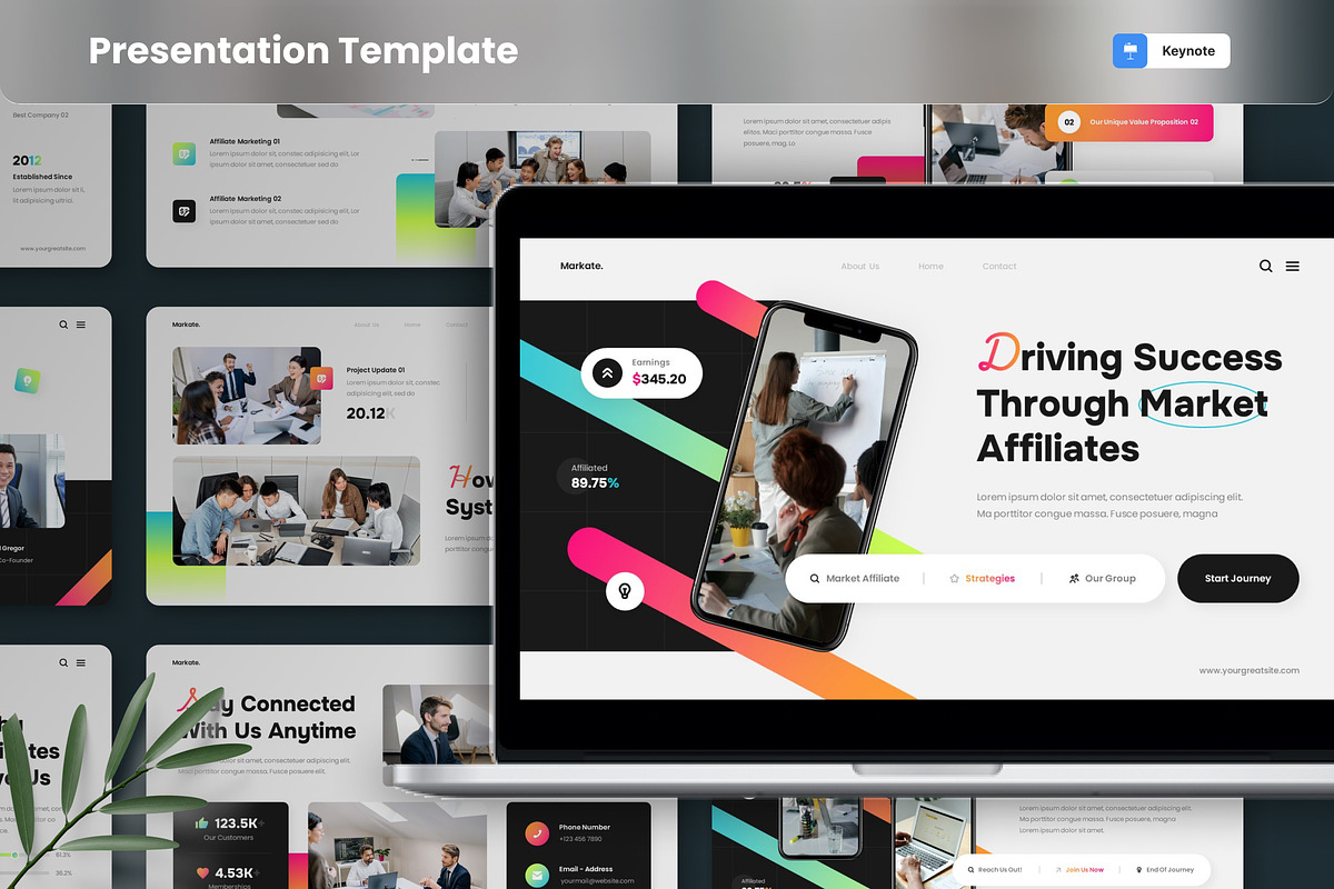 Market Affiliate Keynote Template, a Presentation Template by MtvtdArt (Photo 1 of 6)