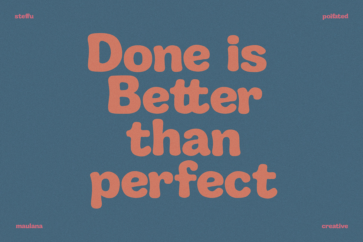 Steffu Poifated Playful Retro Font, a Sans Serif Font by Maulana Creative (Photo 5 of 7)