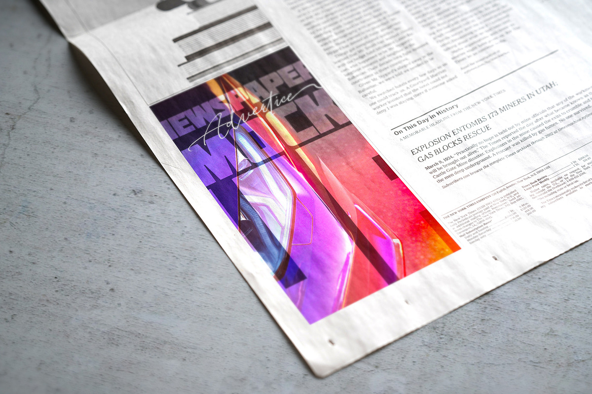 Newspaper Advertise Mockup v4, a Print Template by 2dsight (Photo 7 of 8)