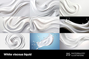 White viscous liquid. 25 images, an Object Illustration by Handmadefont (Thumbnail 2 of 9)