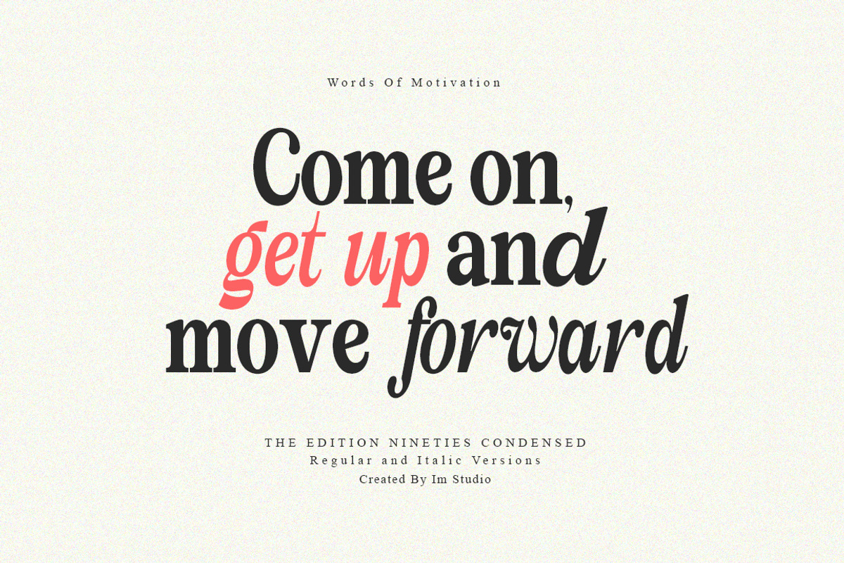 The Edition Nineties | 11 Font Style, a Serif Font by IM Studio (Photo 4 of 11)