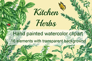 Kitchen Herbs Clipart, a Decorative Illustration by IrStepShop (Thumbnail 1 of 4)