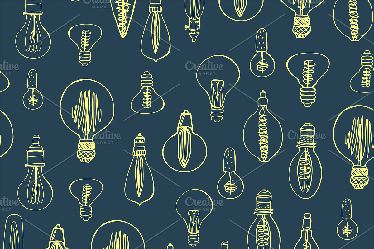 Edison's light bulb, a Pattern Graphic by GooseFrol