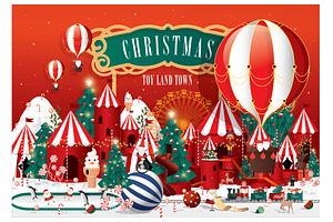 christmas winter wonderland vector