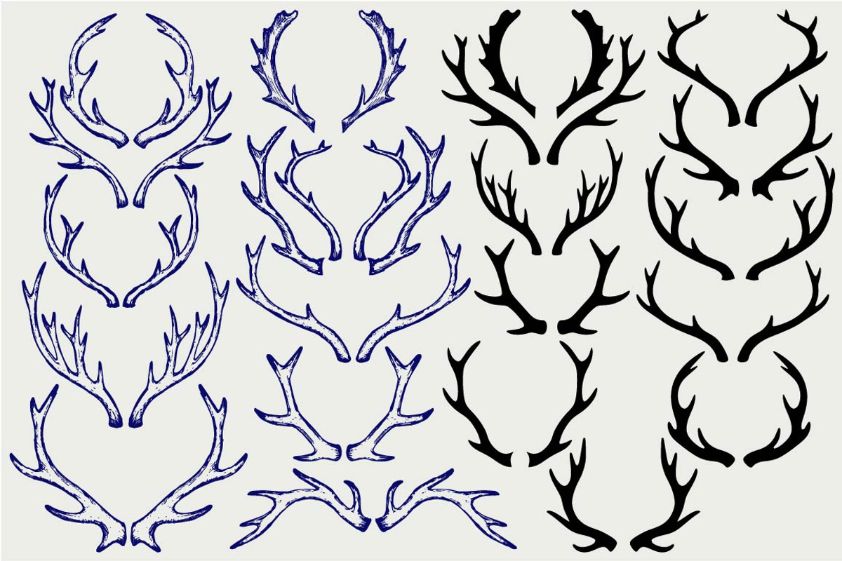 Deer antlers SVG, an Outline Icon by LineworkStock