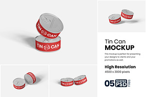 Tin Can Mockup, a Product Mockup by bimockup