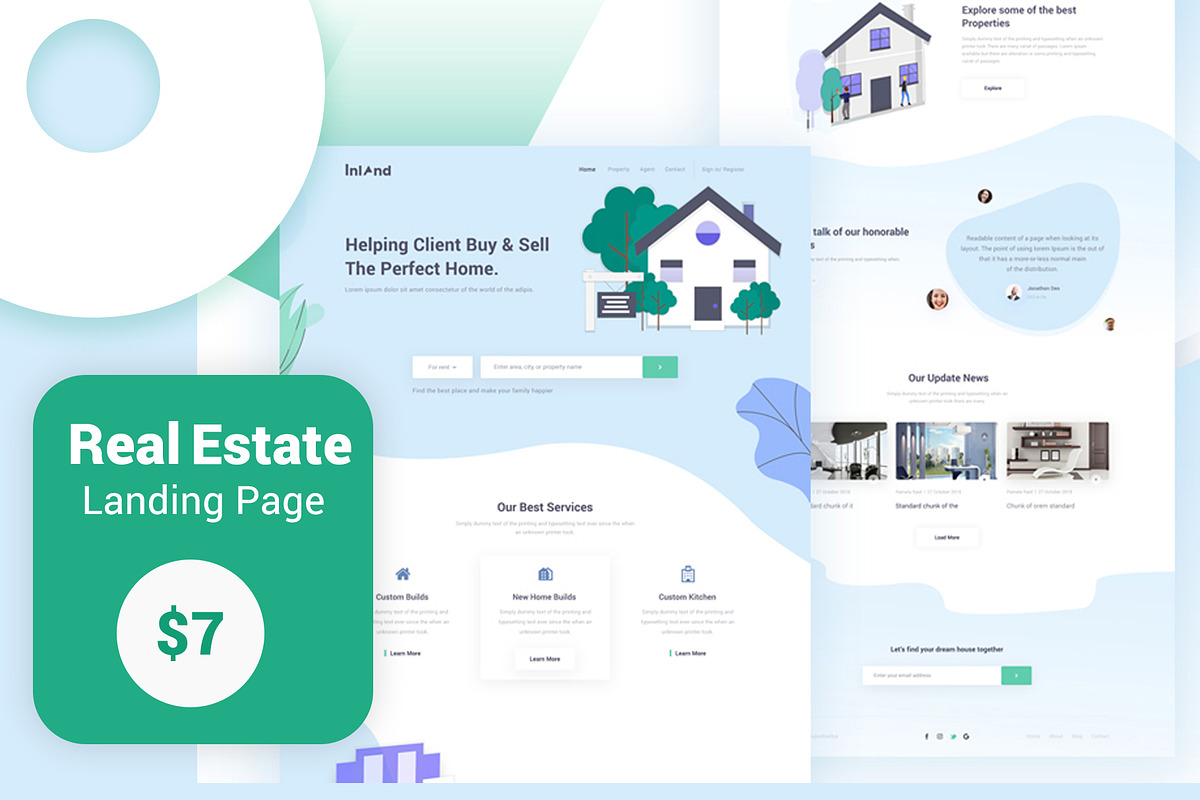 Real Estate Landing Page Template, a Landing Page Template by Sujun Baidyaa (Photo 1 of 3)