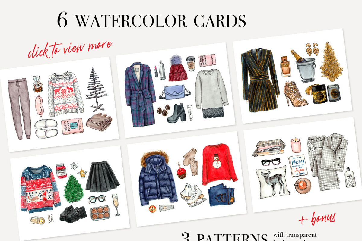 Holidays vibes - Christmas set, a Seasonal Illustration by alenaganzhela (Photo 7 of 8)