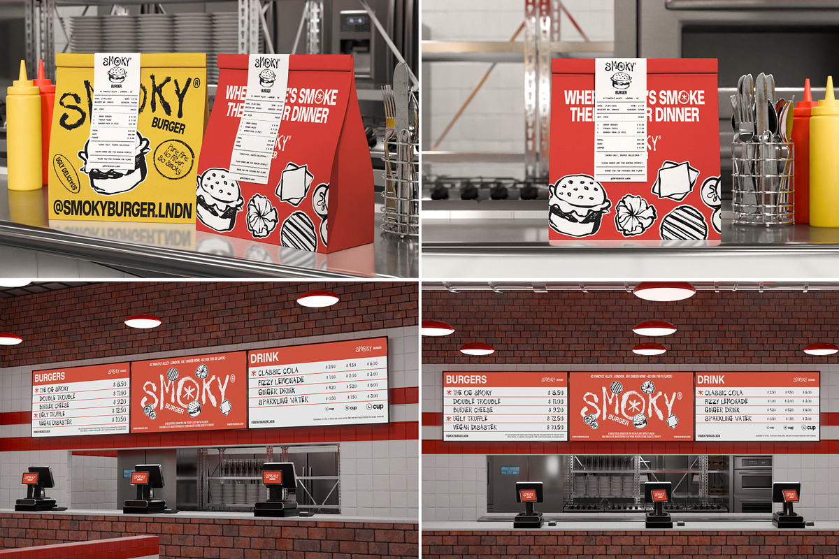 20 Burger Restaurant Branding Mockup, a Packaging Mockup by Vitora Mockup (Photo 6 of 6)