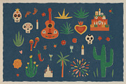 Dia De Los Muertos graphic retro set, a Seasonal Illustration by Paper Cherry (Thumbnail 4 of 16)