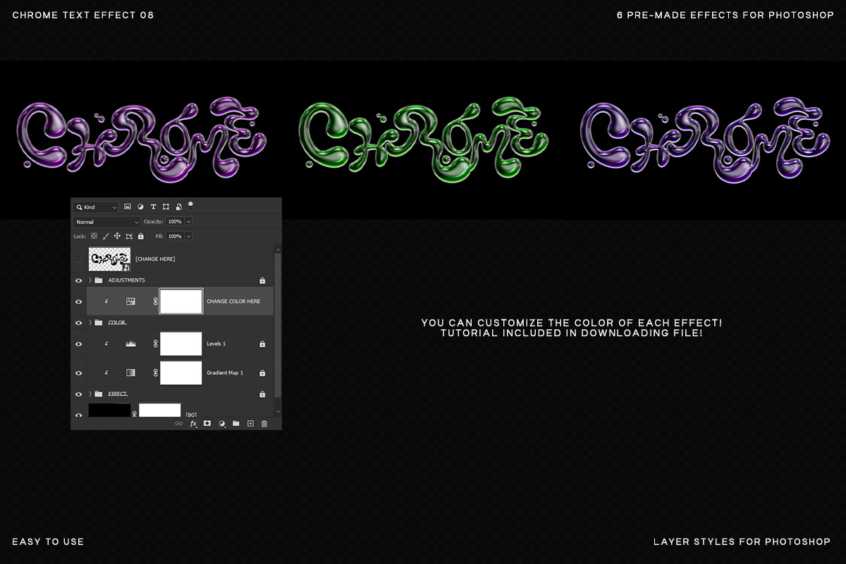 Chrome Text Effect 08, a Graphic by saintricchi (Photo 6 of 6)