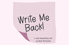 Write Me Back Sans