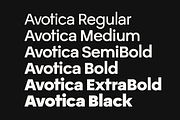 Avotica - Geometric Font Family, a Sans Serif Font by Yukita Creative (Thumbnail 2 of 9)