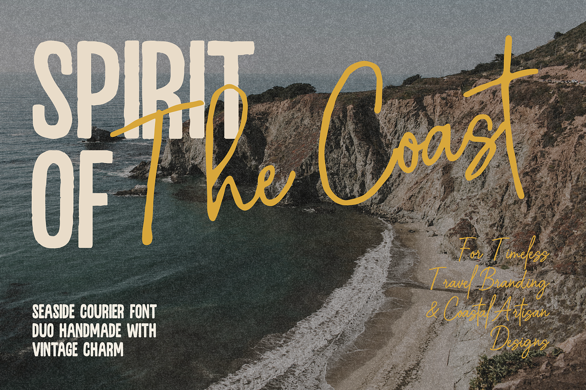Seaside Courier – Font Duo, a Script Font by Creacy Studio (Photo 2 of 9)
