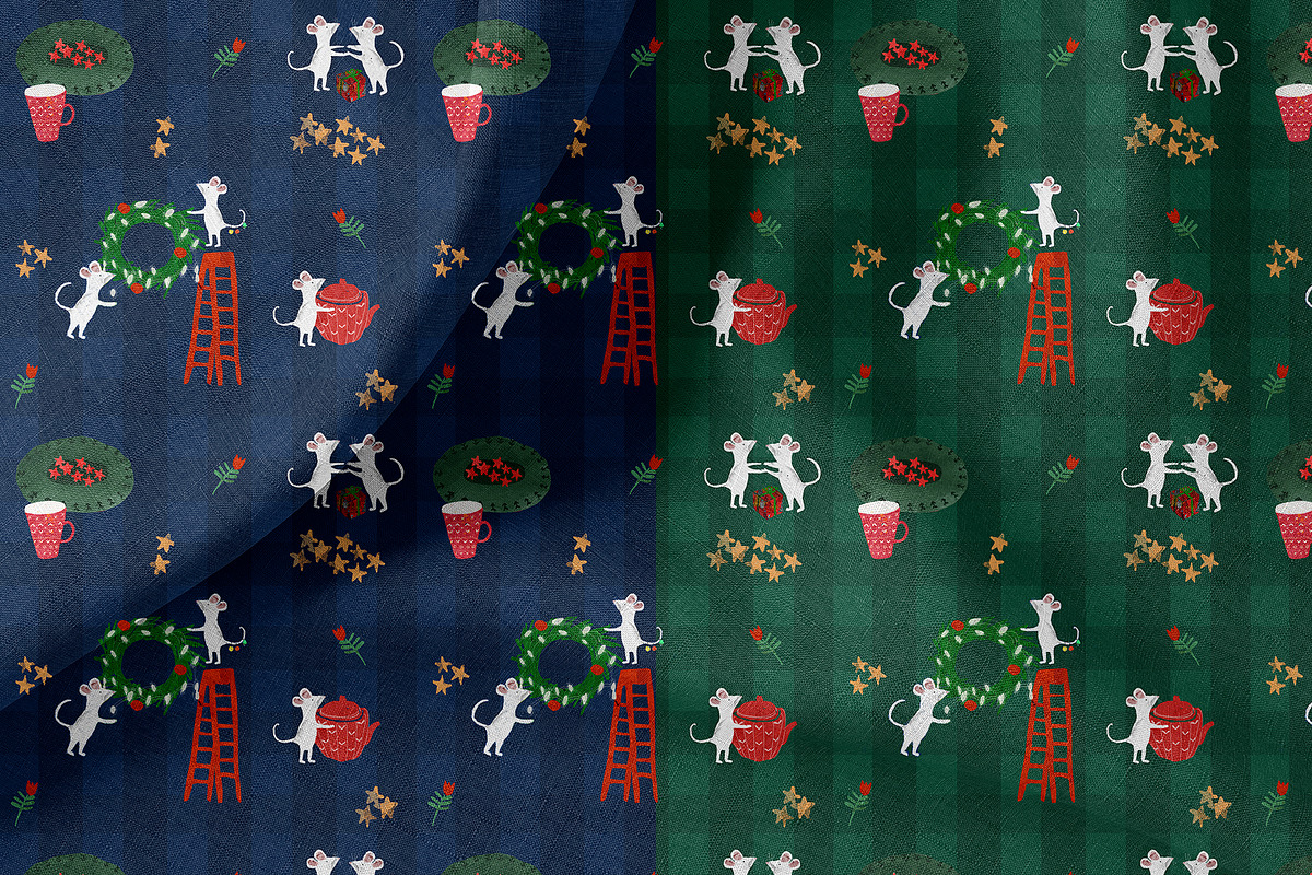Watercolor Christmas Bundle, a Pattern Graphic by watercolor kamill (Photo 5 of 20)