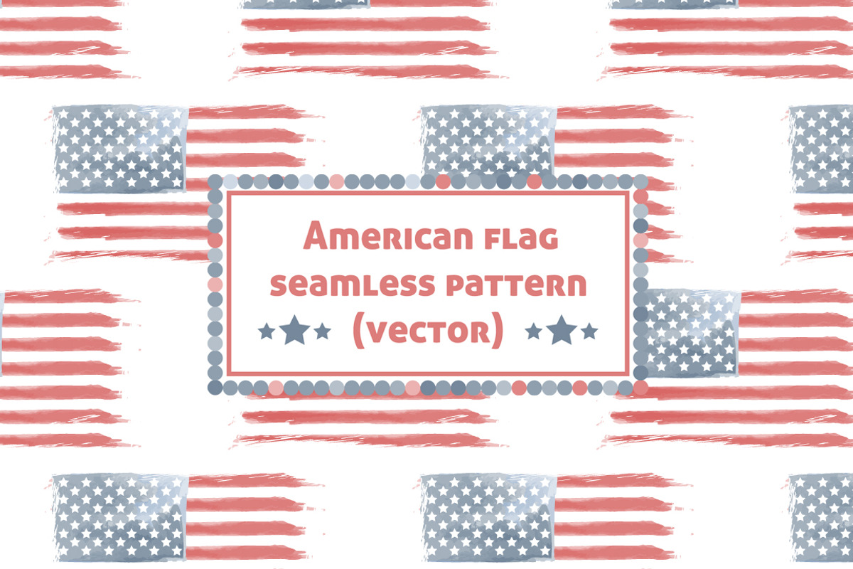 American Flag pattern (vector), a Pattern Graphic by Valerie Bodnar (Photo 1 of 3)