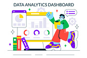 10 Data Analytics Dashboard, a Technology Illustration by denayunebgt (Thumbnail 4 of 4)