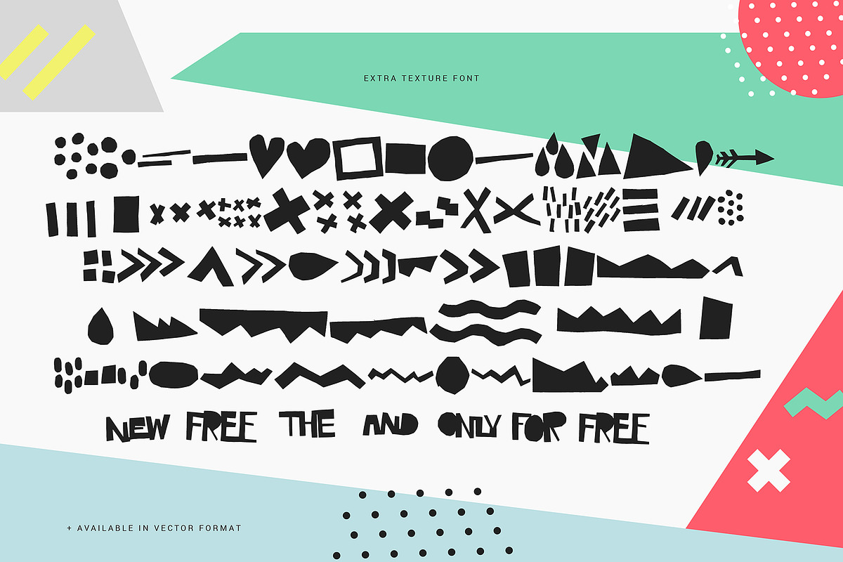 Cutout - bold uppercase font preview 8