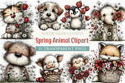 Spring Animal Clipart Png, an Illustration by Craft Nest (Thumbnail 1 of 10)